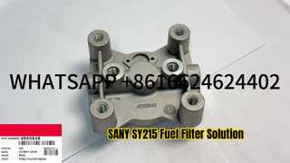 ]SANY SY215 HYUNDAI R215 4990848 PODSTAWA FILTRA PALIWA DO KOPARKI DLA SILNIKA CUMMIN S 6BT