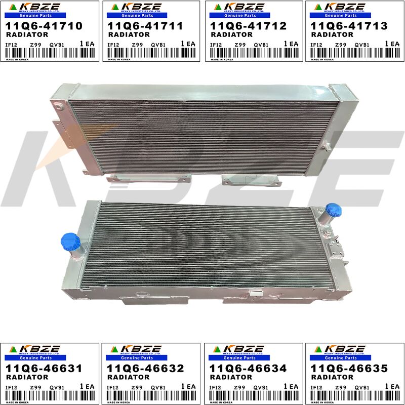 KBZE BRAND 11Q6-46631 11Q6-41710 HYUNDAI R215-9 R220-9 RADIATOR ASSY FITS FOR CUMMINS 6BT MITSUBISHI D6BT ENGINE
