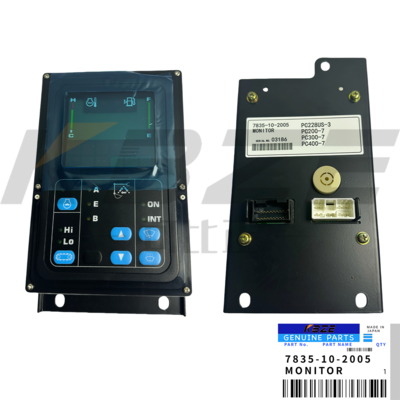 KOMATSU PC200-7 Monitor 7835-10-2005 OEM ABS Czarny do koparki